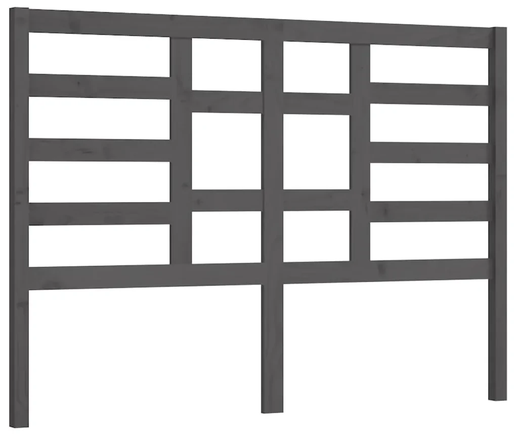 vidaXL Hoofdbord 166x4x104 cm massief grenenhout grijs