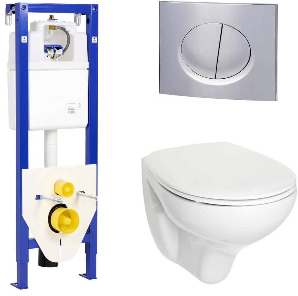 Ben Omega/Lake Flush complete toiletset met chromen bedieningspaneel