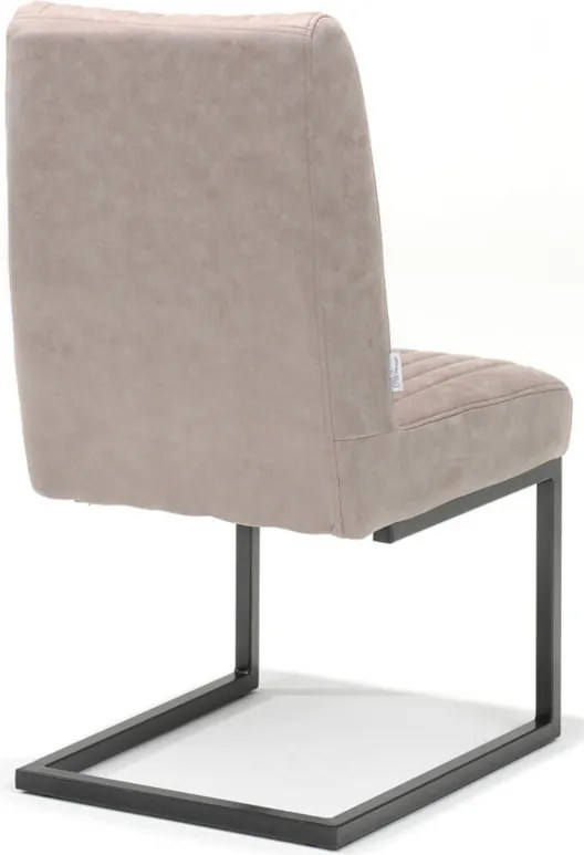 Eetkamerstoel - Sanne - Lederlook Soft Pebble