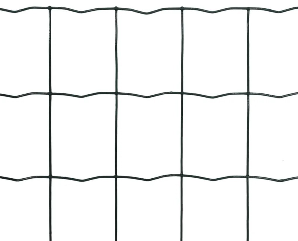 vidaXL Euro hek 10x1,0 m staal groen