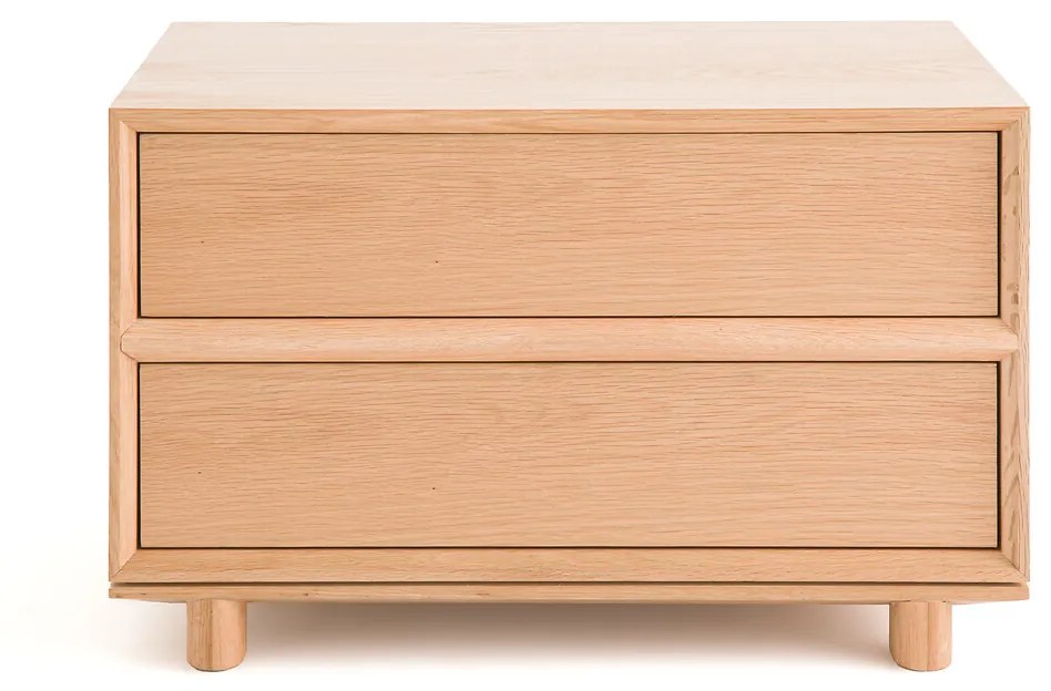 Eiken en fineer nachtkastje, design E. Gallina