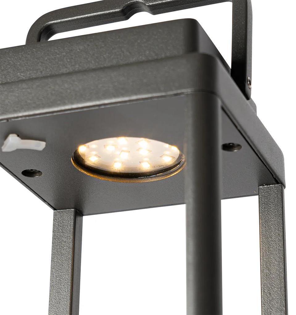 Buiten tafellamp met dimmer antraciet incl. LED oplaadbaar - Yara Modern IP44 Buitenverlichting Lamp