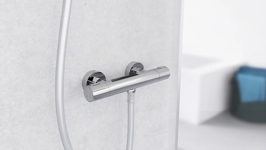 Schutte Los angeles thermostatische douchekraan chroom