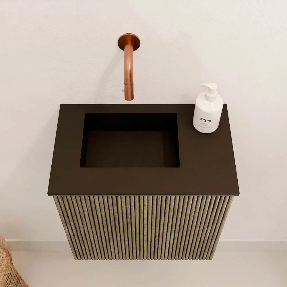 Mondiaz Joya 40cm toiletmeubel dusk met wastafel faye links zonder kraangat urban