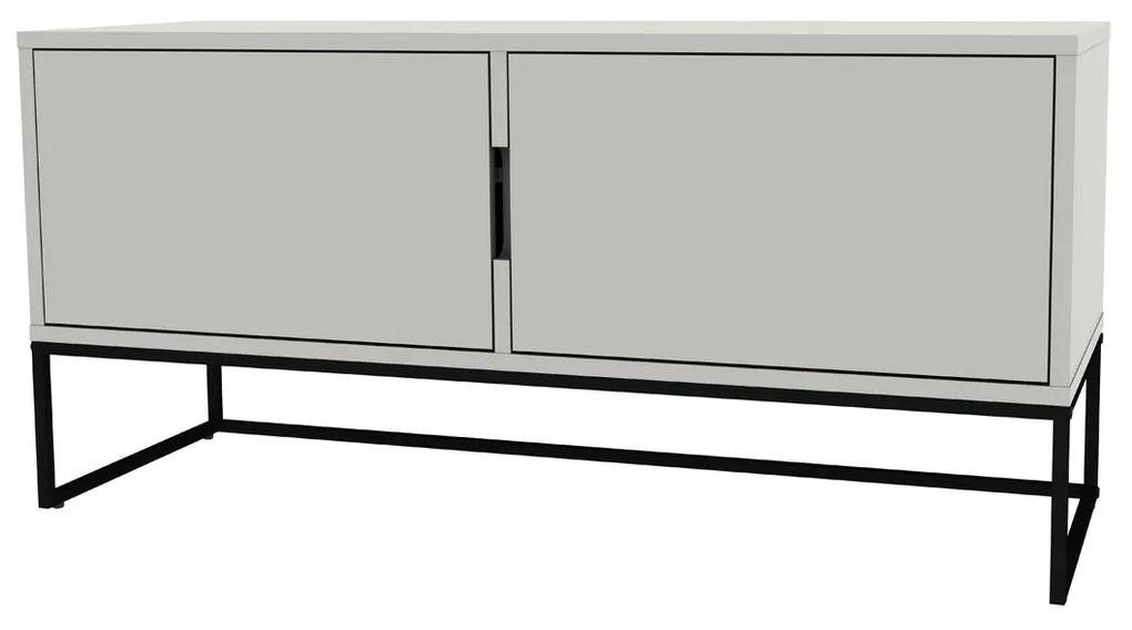 Tenzo Lipp Tv-meubel Met 2 Deuren Wit - 118x43x57cm.