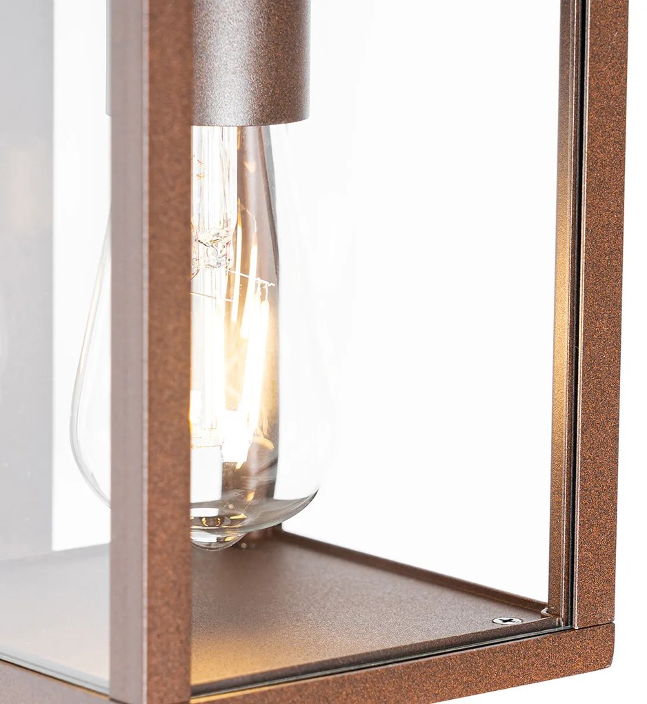 Smart buiten wandlantaarn roestbruin IP44 incl. Wifi ST64 - Charlois Industriele / Industrie / Industrial E27 IP44 Buitenverlichting