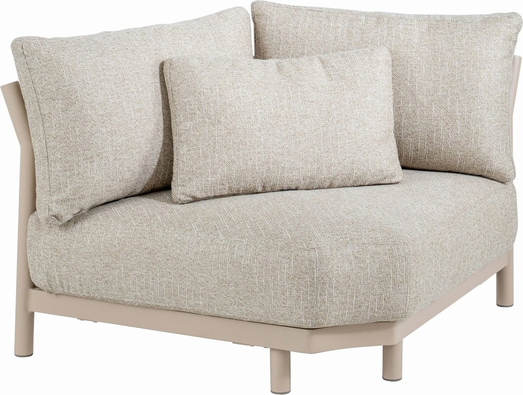 Hoek loungeset 6 personen Aluminium Zand/Beige  4 Seasons Outdoor Mykonos