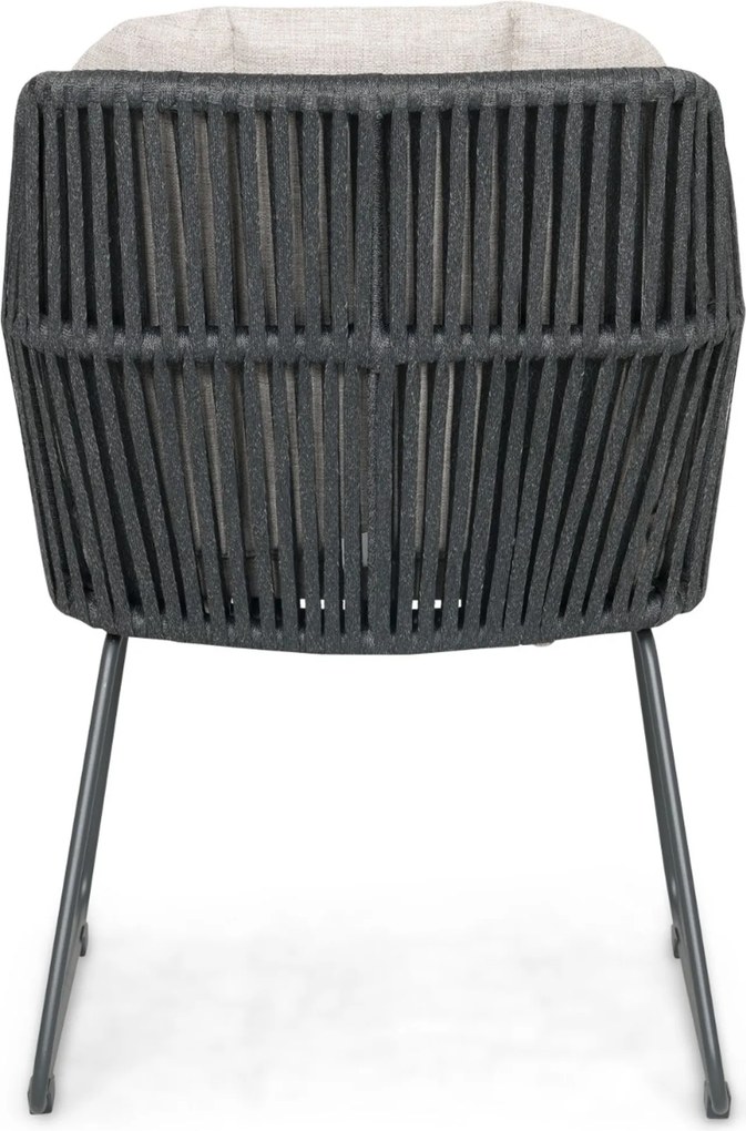 Tuinset 4 personen 180 cm Rope Grijs Domani Furniture Trivento/Camila
