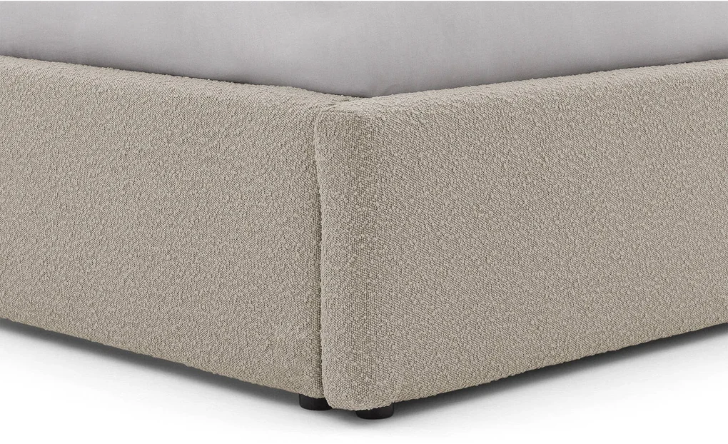 Goossens Gestoffeerd Bedframe Canon, 180 x 200 cm met storage, met 2x lattenbodem
