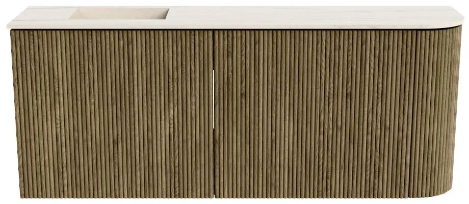 Mondiaz Joya DLux 100cm toiletmeubel ronding rechts dusk met wastafel faye links 1 kraangat meli
