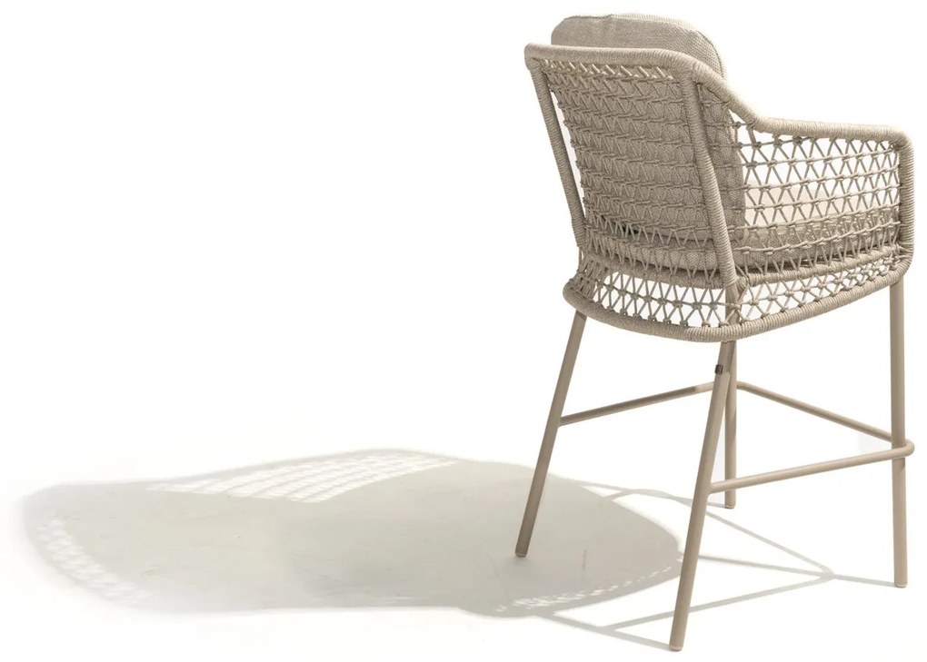4 Seasons Outdoor Tramonti bar stoel latte SALE Tuinstoel beige weerbestendig