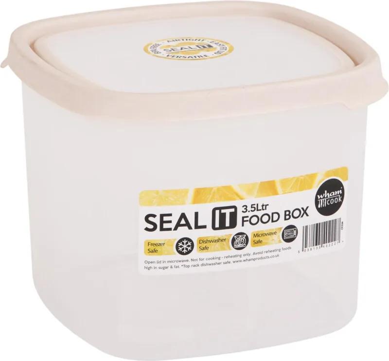 Seal It Vershouddoos - Vierkant - 3,5 Liter - Set van 2 Stuks - Creme