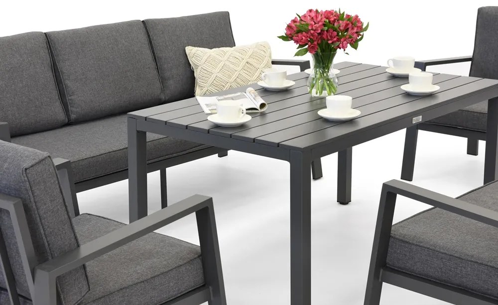Zakintos Apetito 7 antraciet aluminium set Garden Point