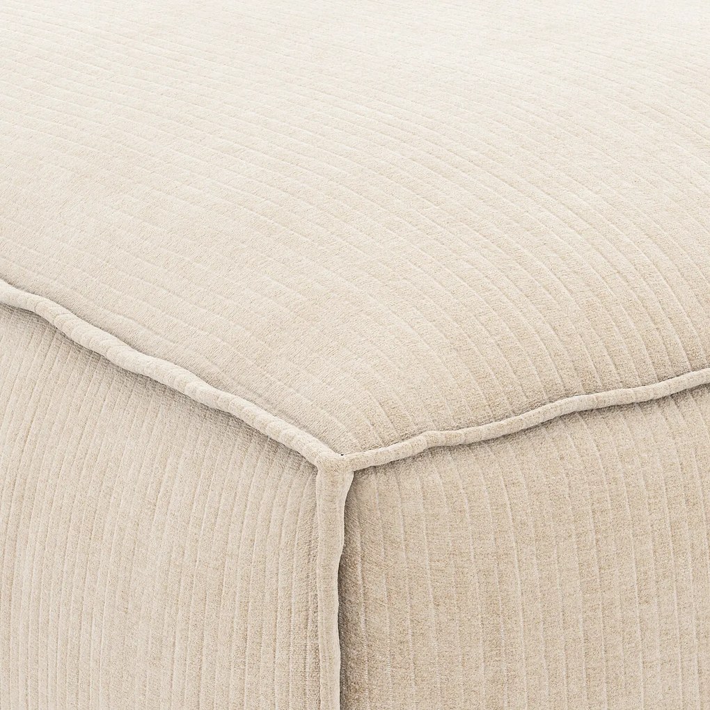 Fauteuil voor modulaire bank, vintage ribfluweel, Seven