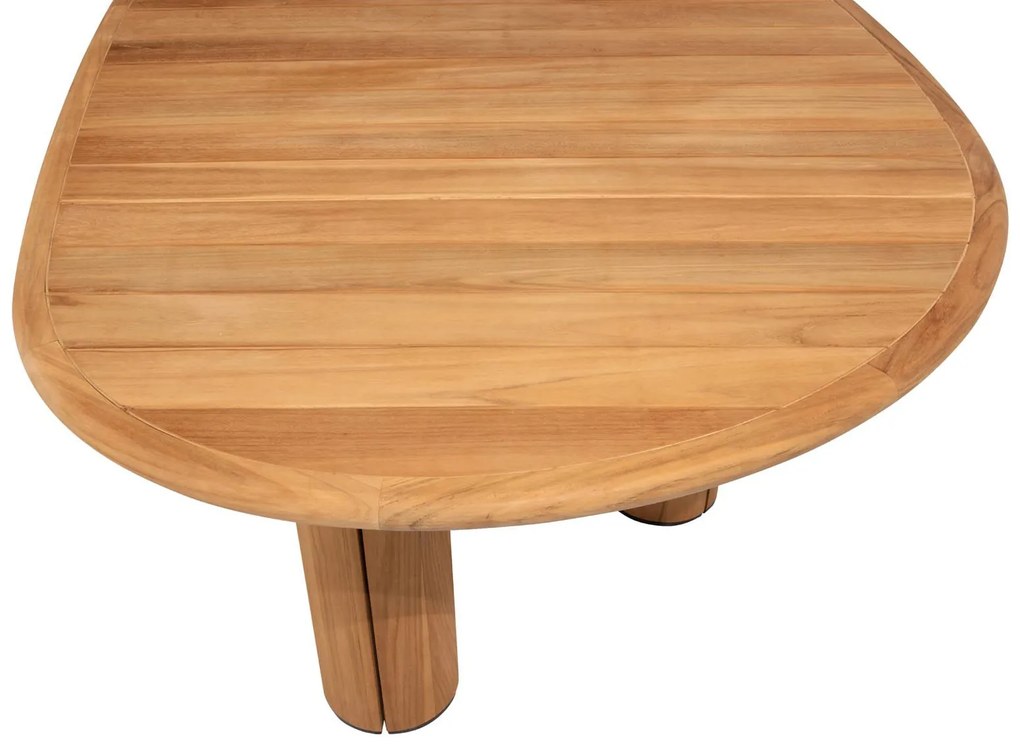 Taste by 4 Seasons Corsica teakhouten tuintafel met kiezelvormig blad 240 x 130 cm  Tuintafel    houtkleur weerbestendig