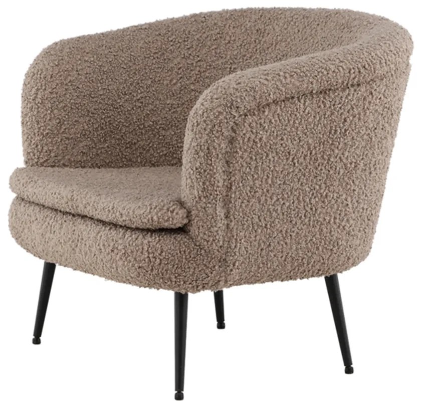 Bruine Teddy Fauteuil Zwarte Poten