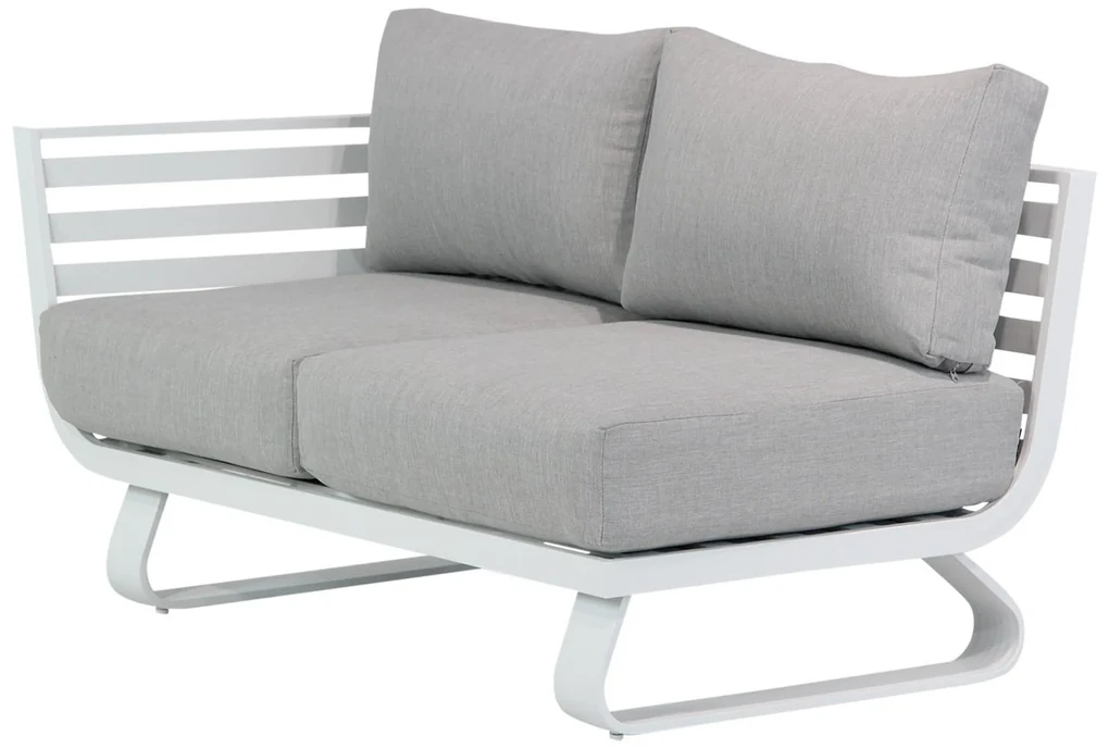 Hoek loungeset 6 personen Aluminium Wit Santika Furniture Santika Sovita
