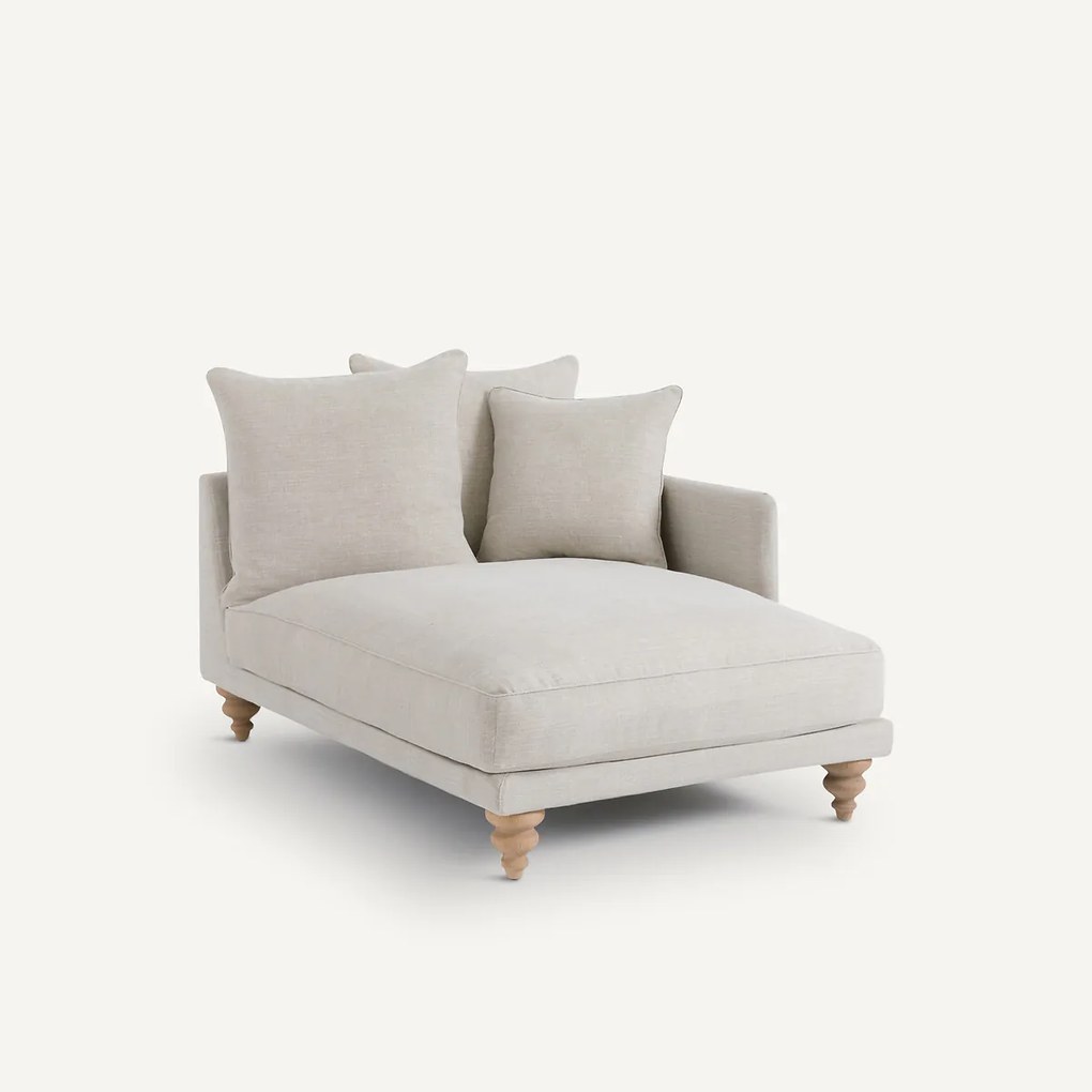 Long chair in katoen/linnen, LAZARE