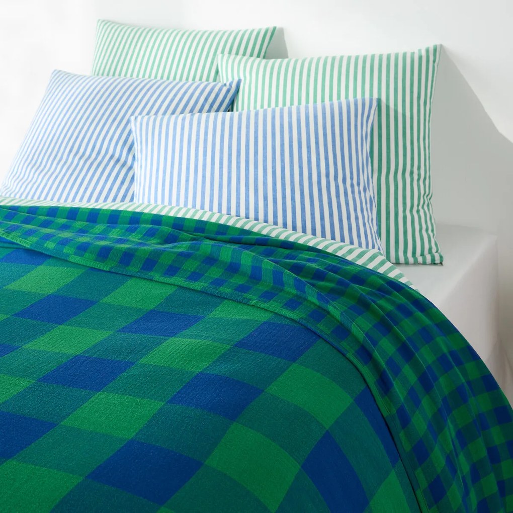 Geruite beddensprei in tetra, Calix