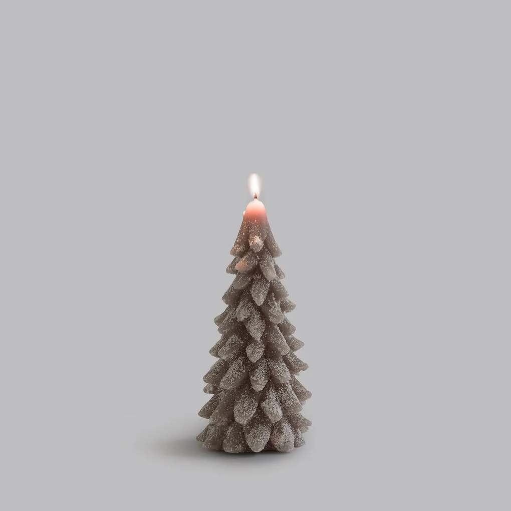 Kaars in de vorm van een dennenboom, H16,5 cm, Caspar