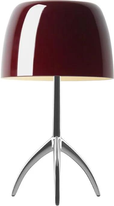 Foscarini Lumiere Grande tafellamp met aan-/uitschakelaar en aluminium onderstel Rood