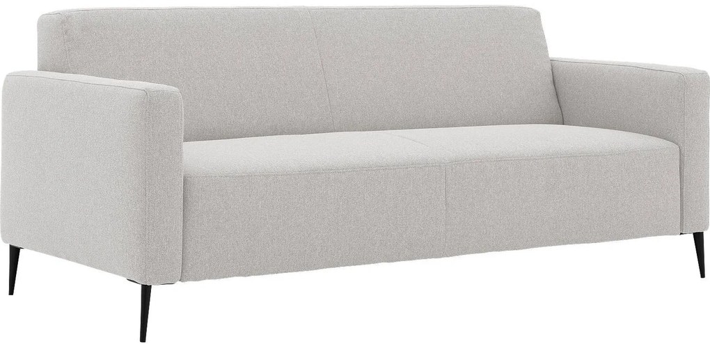 Goossens  Key West lichtgrijs, stof, 3-zits, modern design