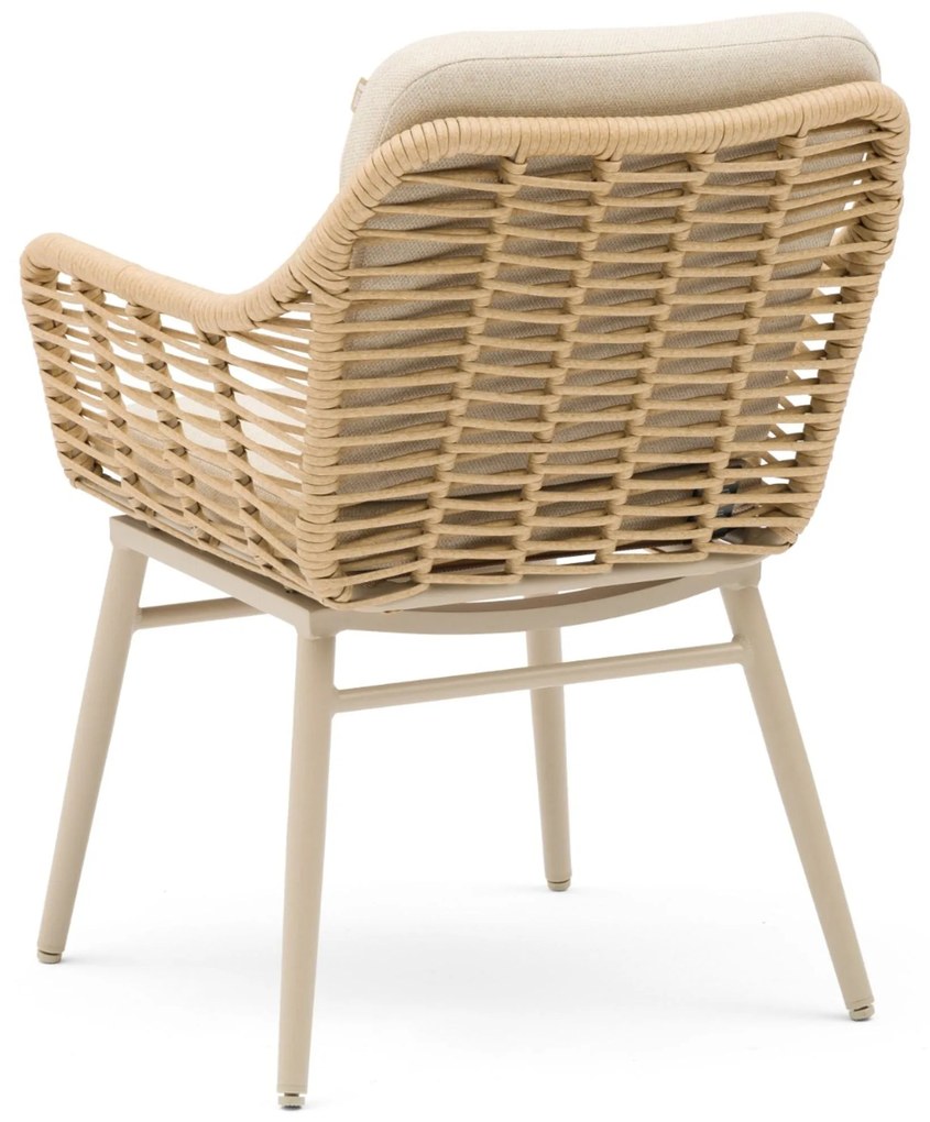 Tuinset Ronde Tuintafel 6 personen 180 cm Aluminium/wicker Taupe Coco Antoni/Fungo