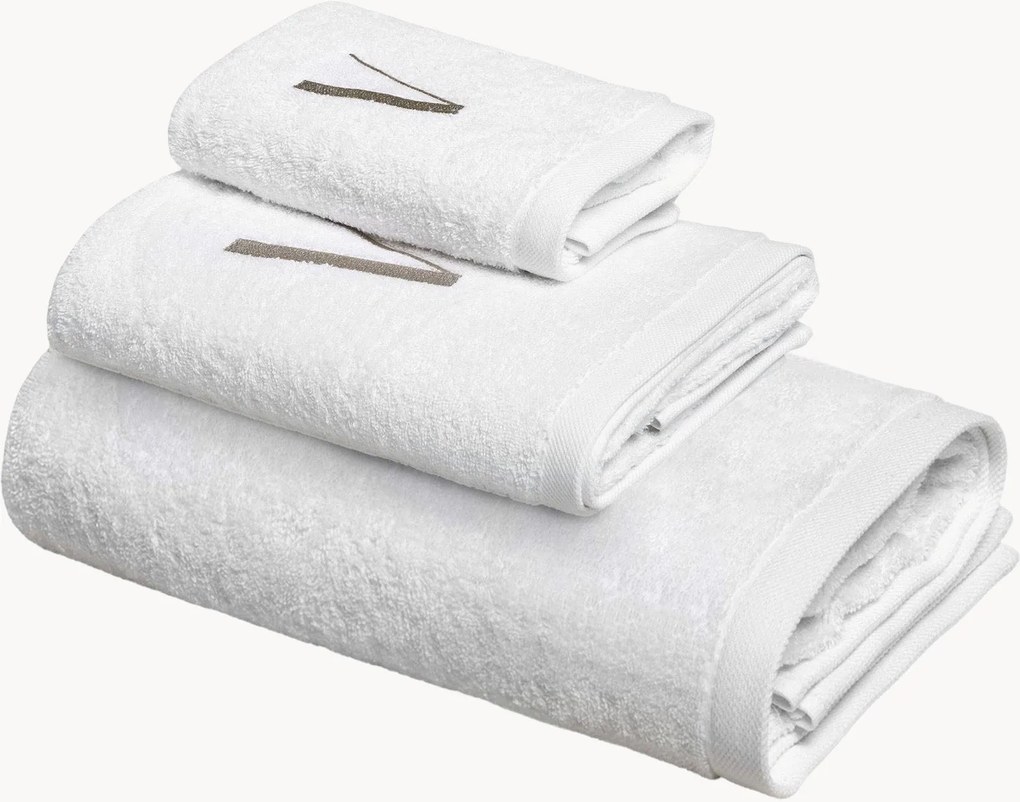 Katoenen handdoekenset Monogram van A tot Z, 3-delig