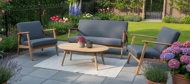 The Outsider Stoel-Bank Loungeset - Narvik - Acacia - Grijs - The Outsider