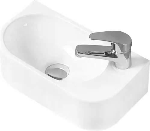 Mexen Viera linker opzetwastafel 40 x 21 cm, wit - 21274000L