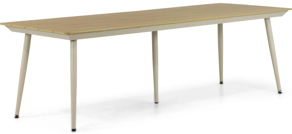 Dining Tuintafel rechthoekig  240 x 92 cm Aluminium/Polywood (teakfinish) Taupe Matale