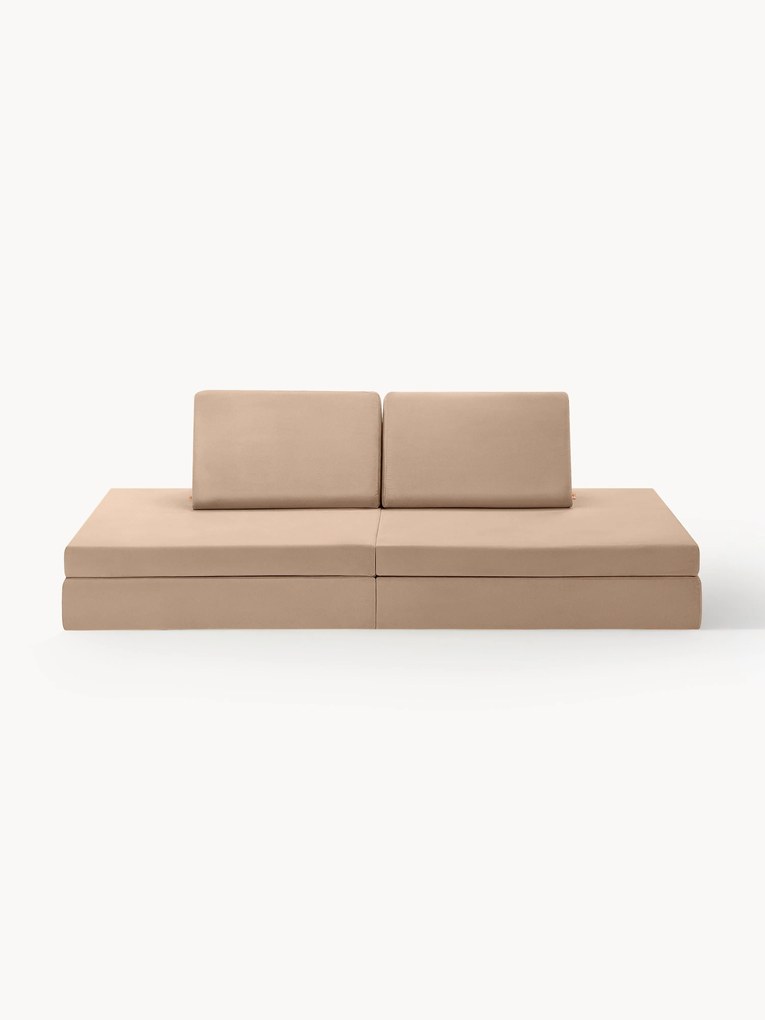 Handgemaakte modulaire fluwelen speelbank Mila