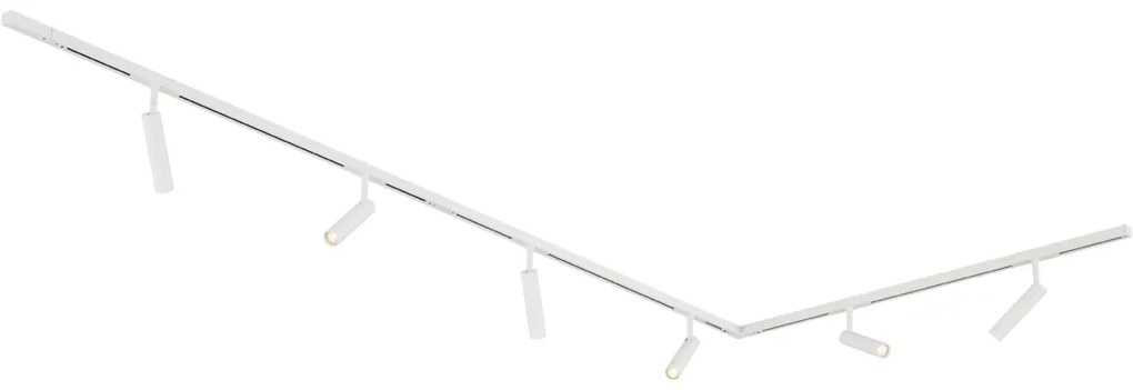 Modern railsysteem met 6 Spot / Opbouwspot / Plafondspots wit 1-fase - Slimline Uzzy G9 Scandinavisch Binnenverlichting Lamp