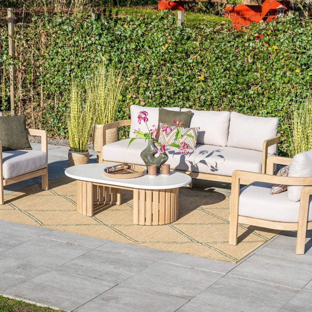 Garden Impressions Sirocco loungetafel 130x70xH40 - grey sand