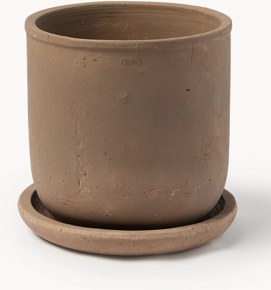 Outdoor bloempot Terra van terracotta, H 26 cm