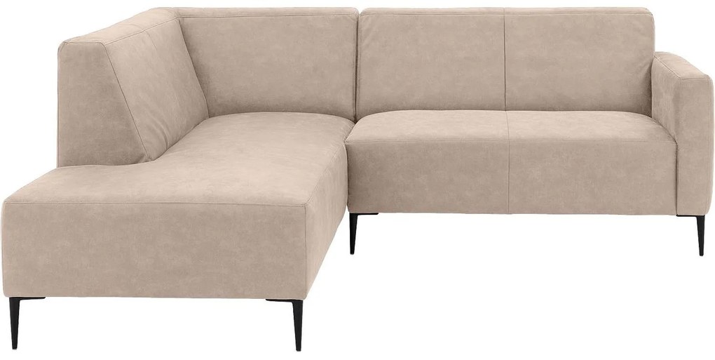 Goossens  Key West beige, micro leer, 2-zits, modern design met ligelement links