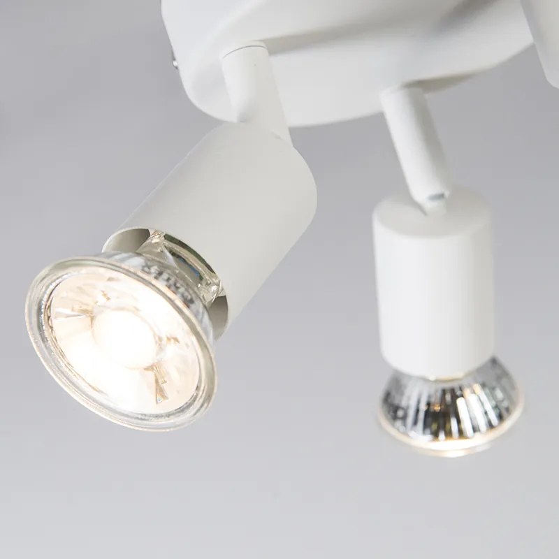 Moderne spot wit kantelbaar rond 3-lichts - Jeany