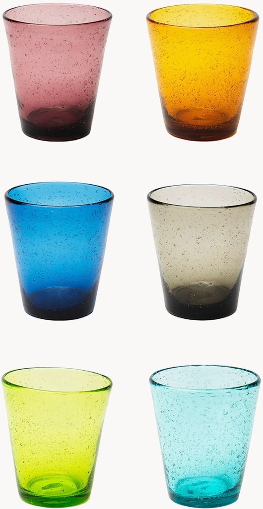 Drinkglazen Color Bubble, 6-delig
