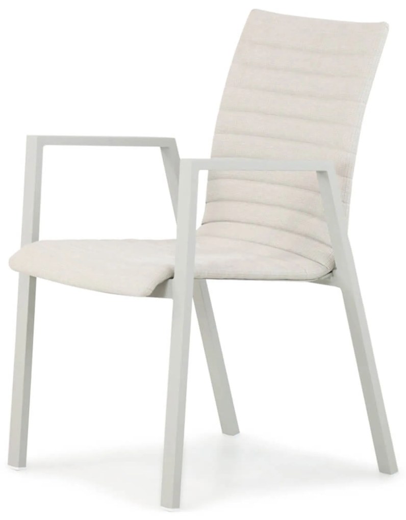 Tuinset Ronde Tuintafel 4 personen 120 cm Aluminium/textileen Taupe Osmen Joliet/Sand