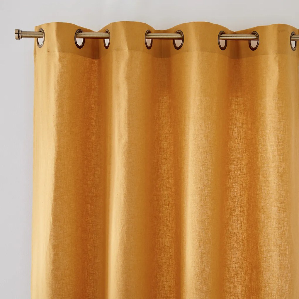 Gordijn in halflinnen met oogjes, Lincot