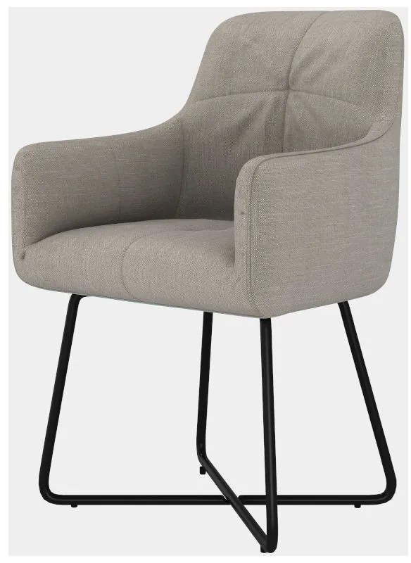 Eetkamerstoel - Arne - stof Bjorn grof geweven creme