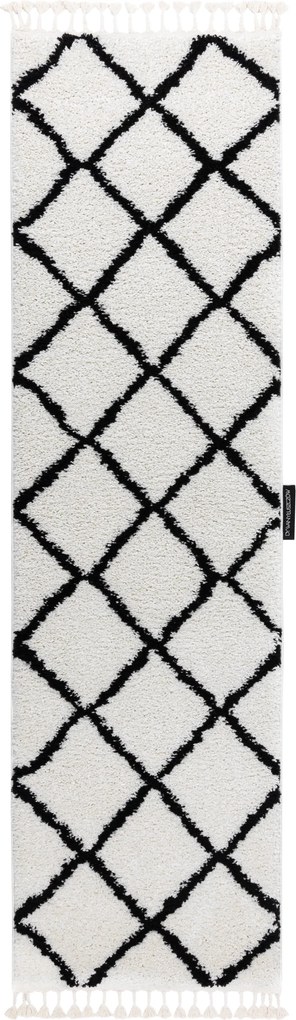 Tapijt, Vloerbekleding BERBER CROSS wit - voor keuken, naar de gang