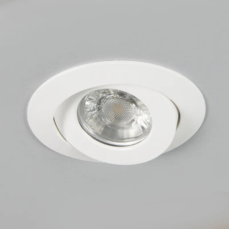 Buitenlamp Set van 3 inbouwspots wit incl. LED IP44 - Relax LED Modern IP44 Buitenverlichting rond Lamp
