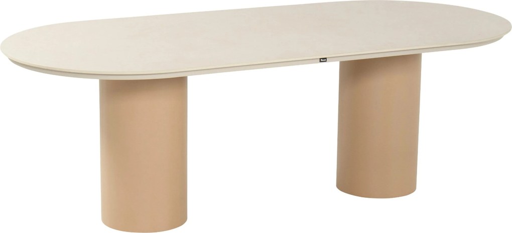 Dining Tuintafel Rechthoekige tuintafels/Ovale tuintafels 220 x 100 cm Aluminium Taupe Valencia