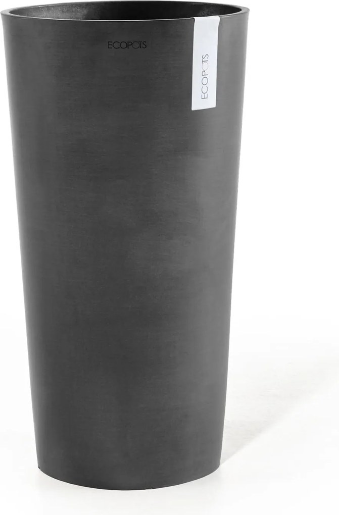 Ecopots bloempot Amsterdam Mid High 66 - Rond - Dark Grey - Diameter 34 x H66 cm