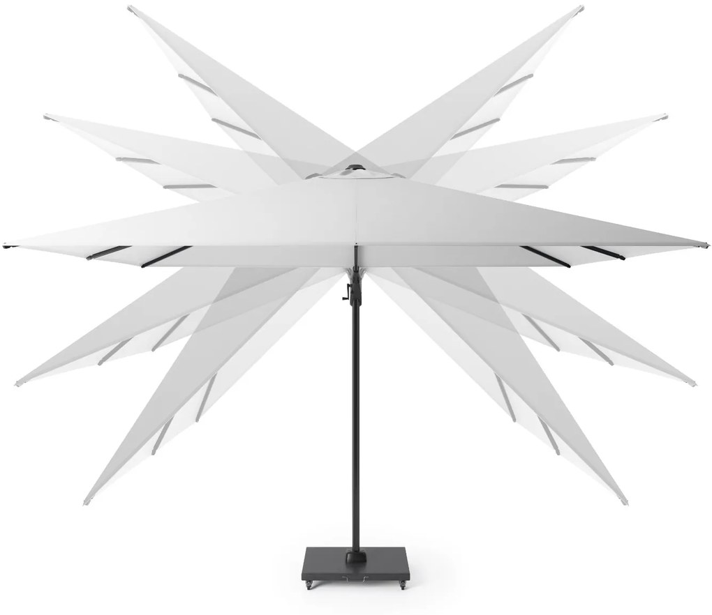 Zweefparasol  270 cm x 270 cm faded black Grijs-antraciet Platinum Voyager T¹