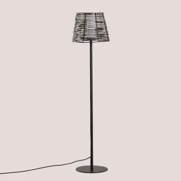 Buitenvloerlamp Met Houteffect Bissel Donkerbruin - Sklum