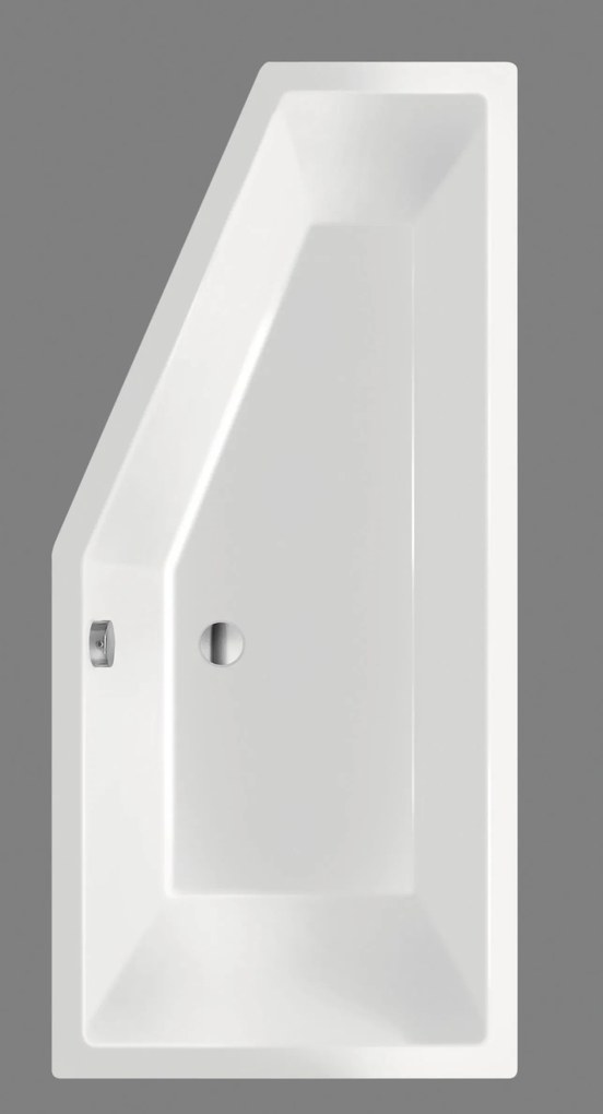 Xenz Society Compact Ligbad 180x80x44cm Rechts Antraciet
