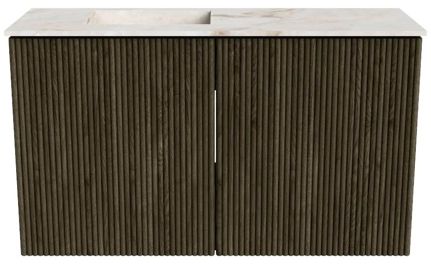 Mondiaz Joya DLux 70cm toiletmeubel shadow met wastafel faye links zonder kraangat frappe