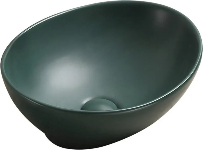 Mexen Elza opbouw waskom 40 x 33 cm, donkergroen mat - 21014047